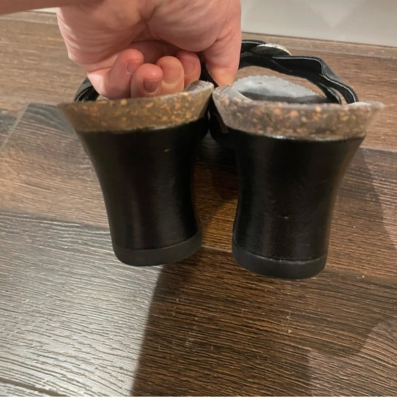 Ariat Ember Black Leather Cowgirl Sandals Western Open Toe Comfort 7.5B - Picture 6 of 11